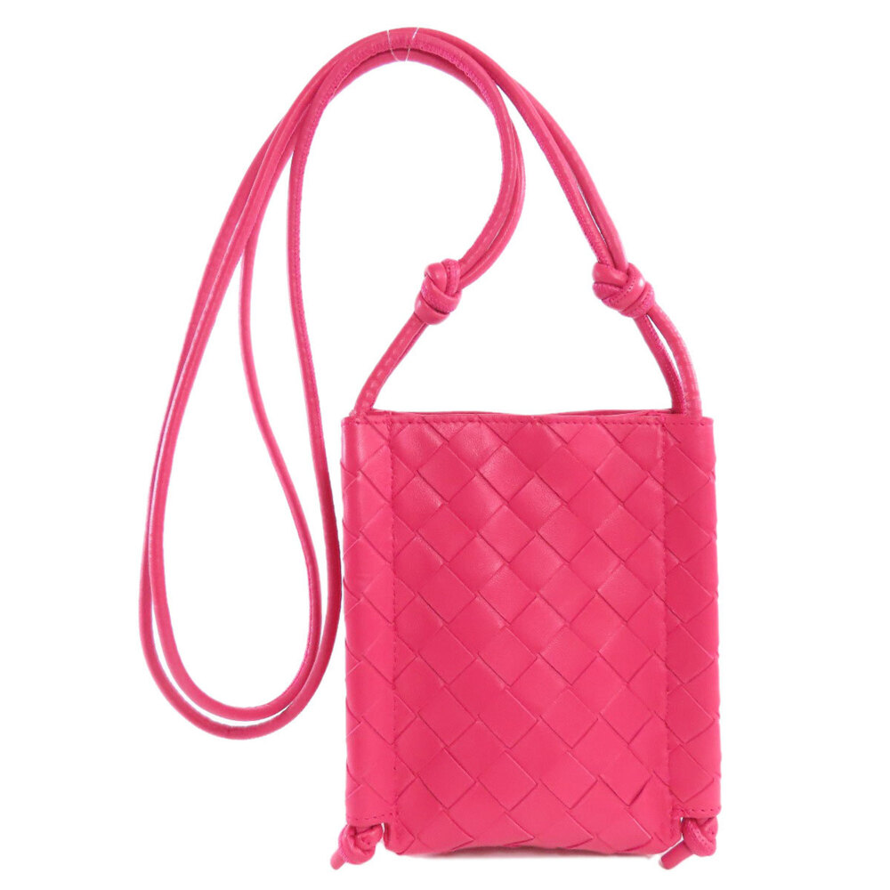 BOTTEGA VENETA Pink Leather Intrecciato Shoulder Bag - Picture 2 of 11